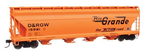 Walthers Mainline 910-49209 HO Scale ACF 5250 Hopper RTR DRGW #15581