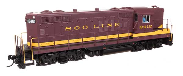 Walthers Mainline 910-10502 HO Scale EMD GP9 Phase II High Hood Standard DC Soo Line #2412