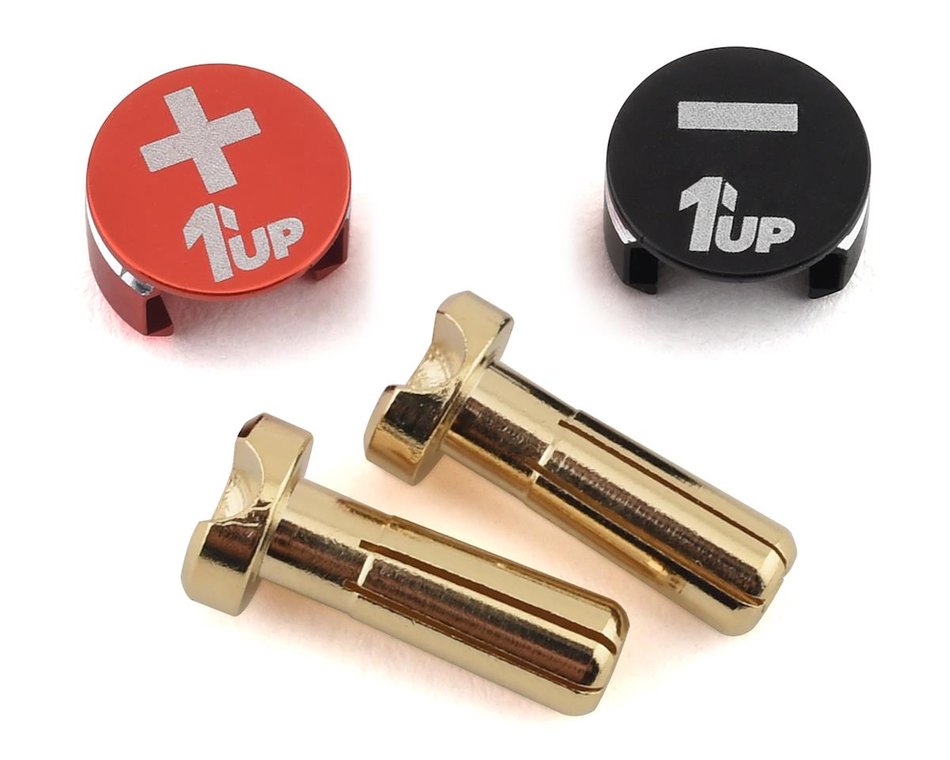 1UP Racing 190431 4mm Heatsink LowPro Bullet Plug Connectors & Grips