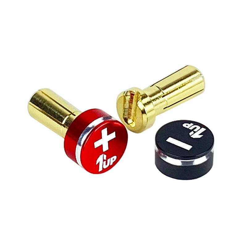 1UP Racing 190432 5mm Heatsink LowPro Bullet Plug Connectors & Grips