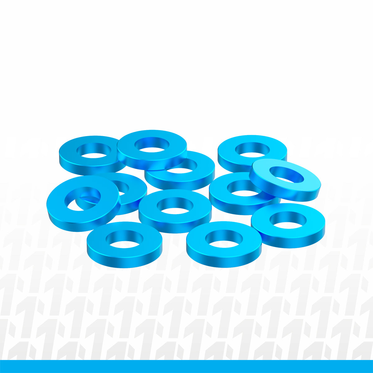 1UP Racing 80313 Blue Precision Aluminum Shims 3x6x1mm