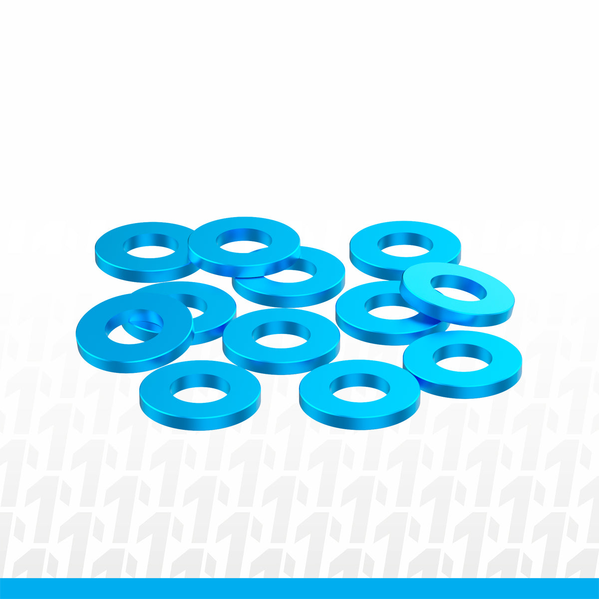 1UP Racing 80316 Blue Precision Aluminum Shims 3x6x0.75mm