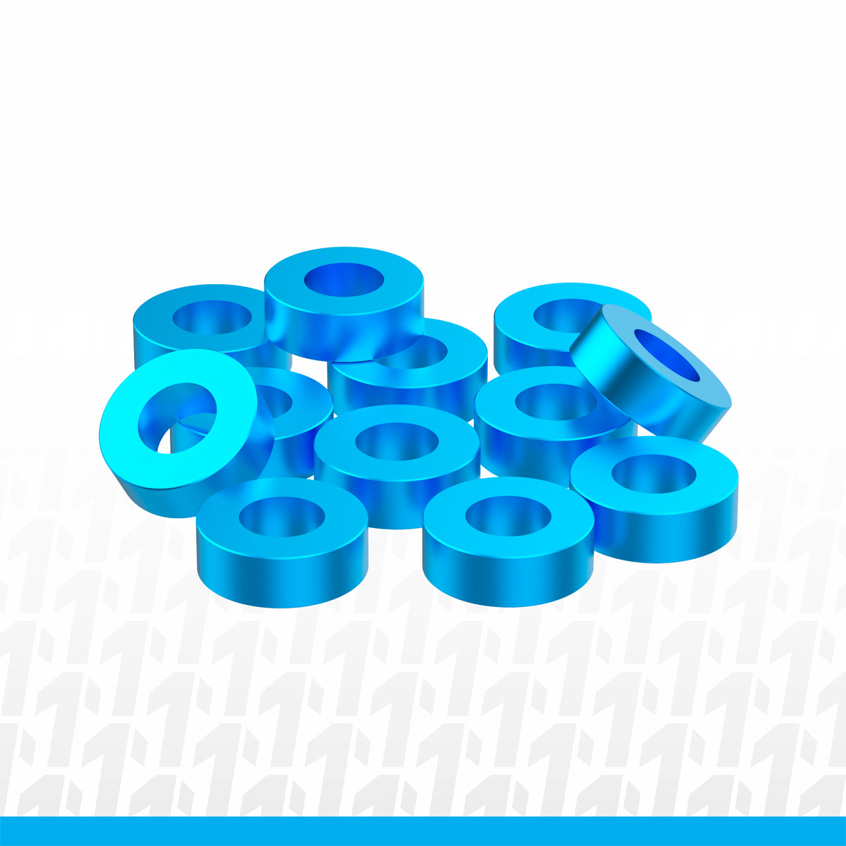 1UP Racing 80314 Blue Precision Aluminum Shims 3x6x2mm