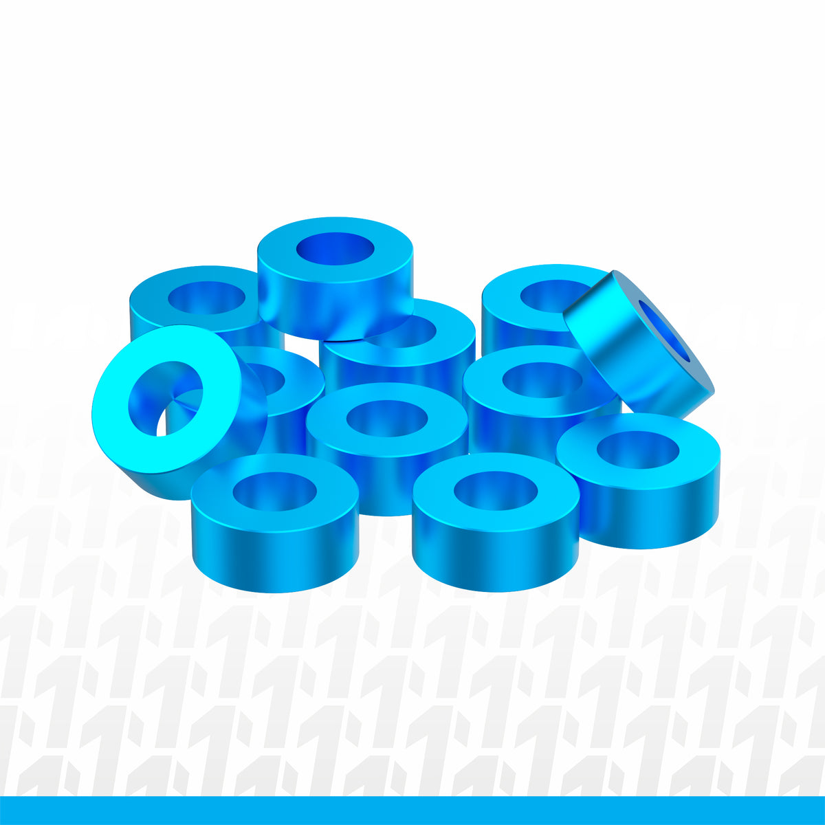 1UP Racing 80318 Blue Precision Aluminum Shims 3x6x2.5mm