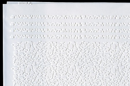 The N Scale Architect 50050 HO 10" x 14" Random Stone Styrene Sheets (Pack of 2)