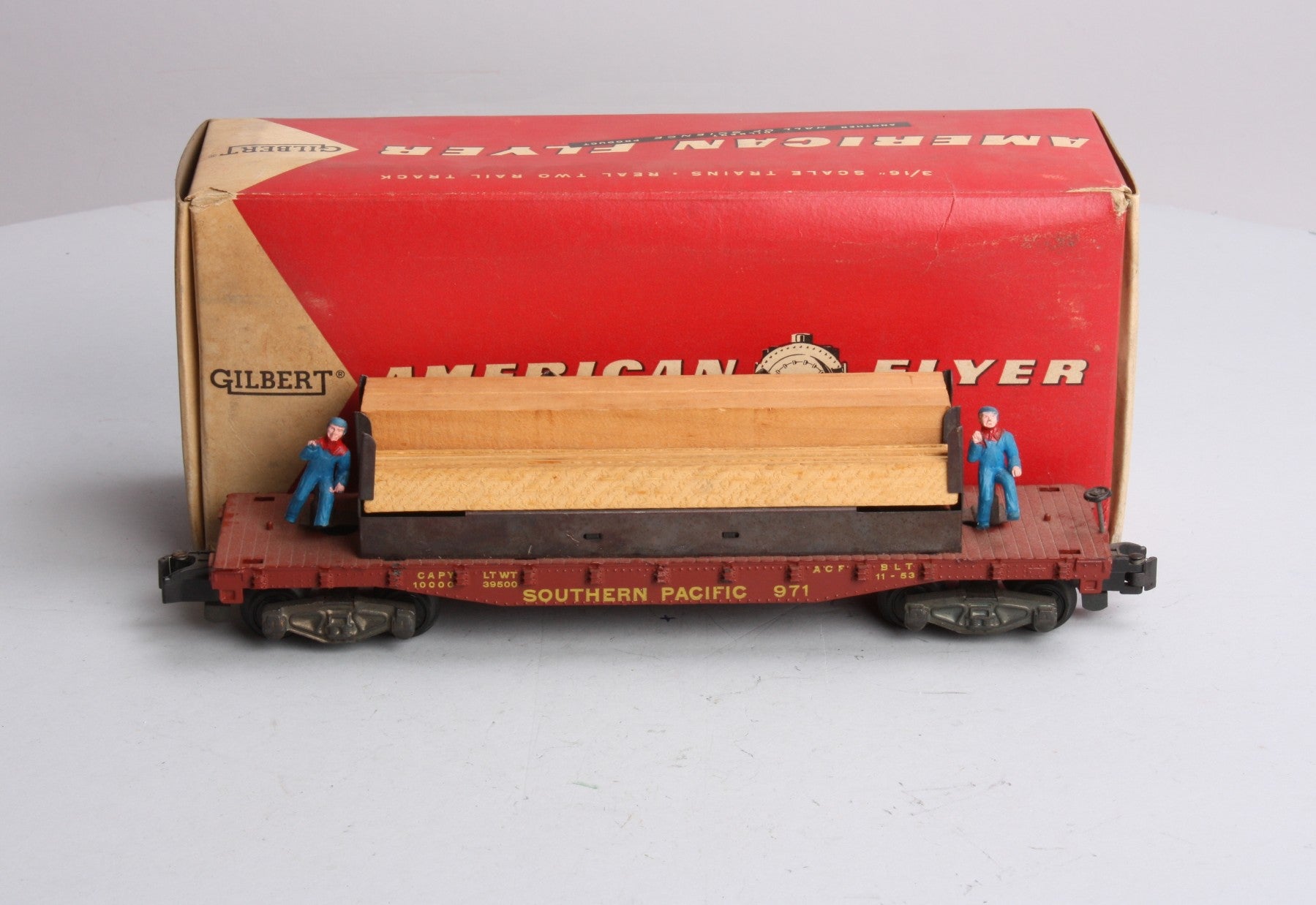 American Flyer 971 Vintage S Southern Pacific Lumber Unloading Car