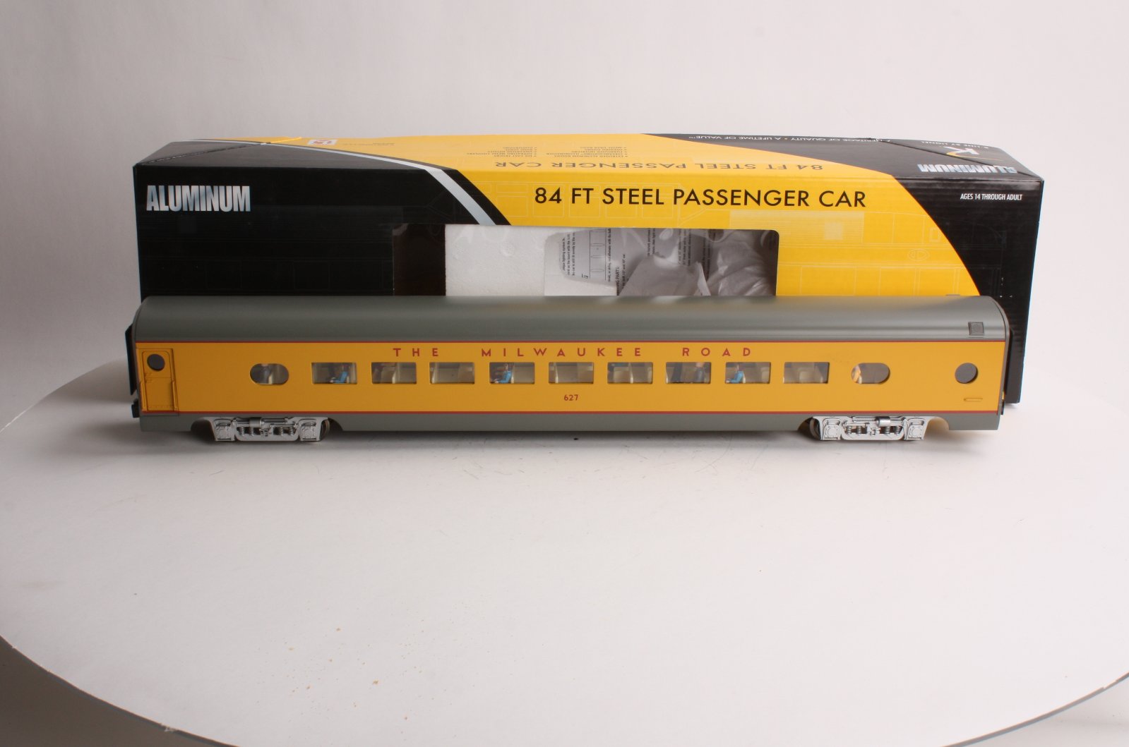 K-Line 6-22530 O Gauge Milwaukee Road 21" Aluminum Coach Car #627