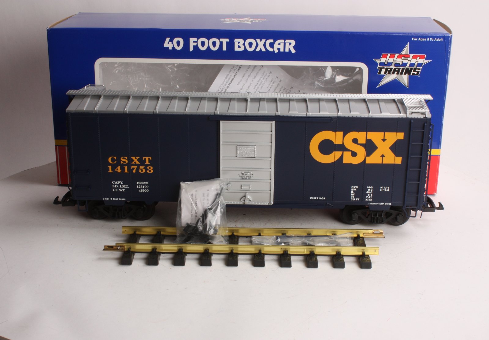 USA Trains R19208A G CSX 40' Boxcar #141753