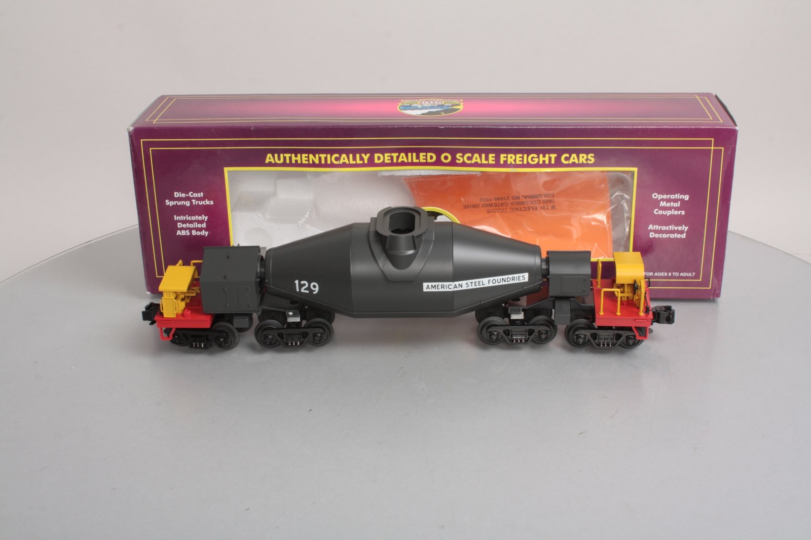 MTH 20-98314 O American Steel Foundries Hot Metal Car #129