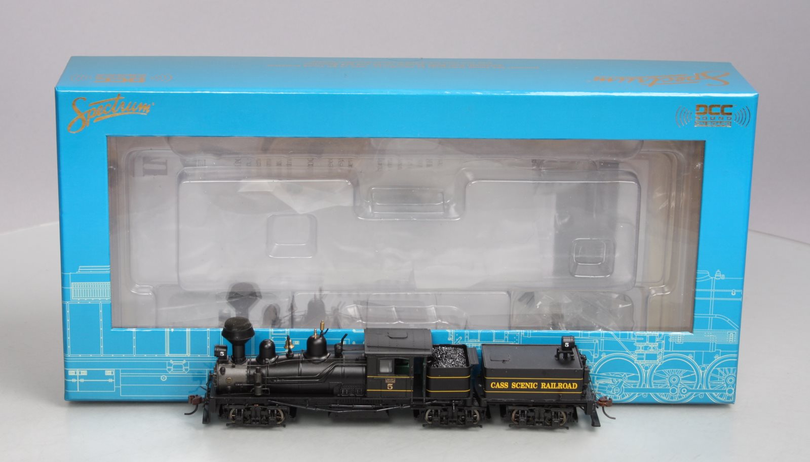 Bachmann 84705 HO Cass Scenic RR 80 Ton 3-Truck Shay Steam Locomotive #5 w/DCC