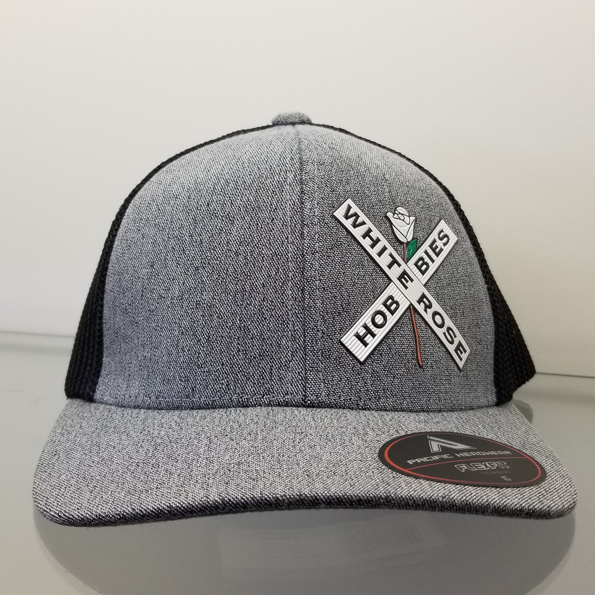 White Rose Hobbies WRH Logo Pacific Headwear P405 Gray Heather/Black