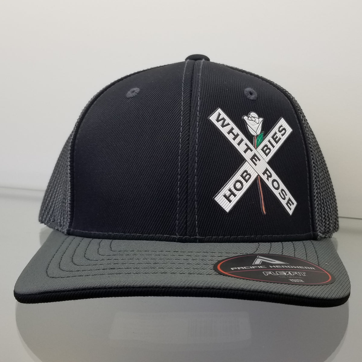 White Rose Hobbies WRH Logo Pacific Headwear 404M Graphite/Black/Black