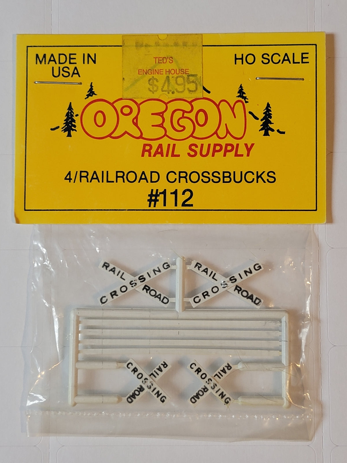 Oregon Rail Supply 112 HO Scale Rail Crossing Crossbucks