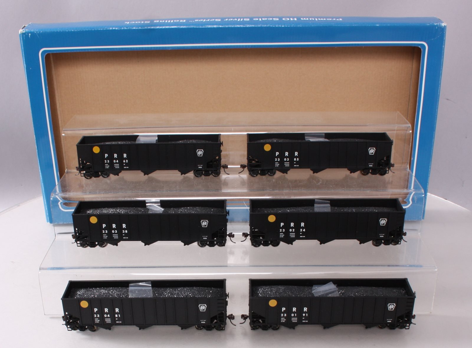 Bachmann 18714 HO Scale Pennsylvania 3-Bay 100-Ton Open Hopper Car Set