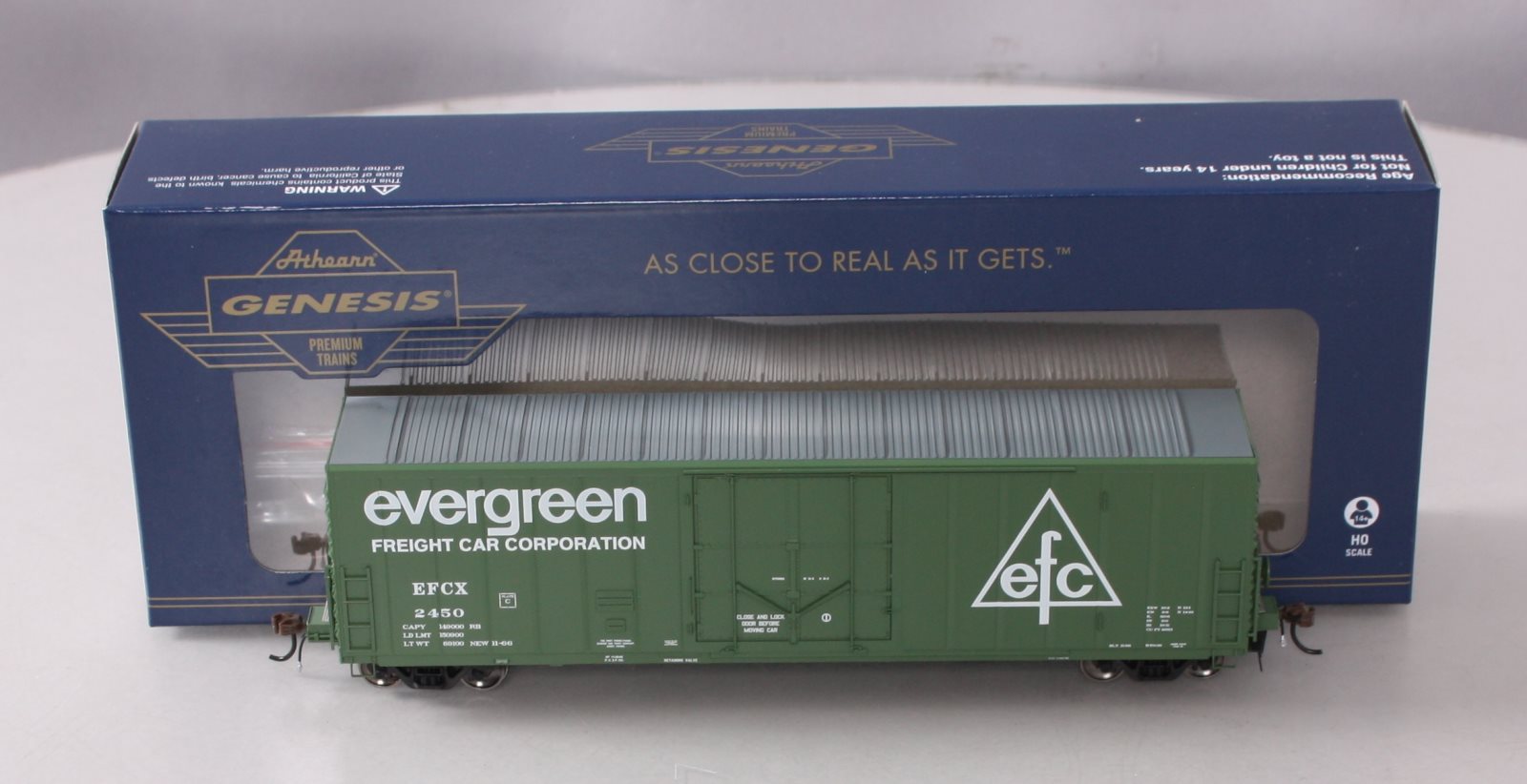 Athearn G26797 HO EFCX 50' PC&F Riveted Boxcar with 10' 6" Door #2450