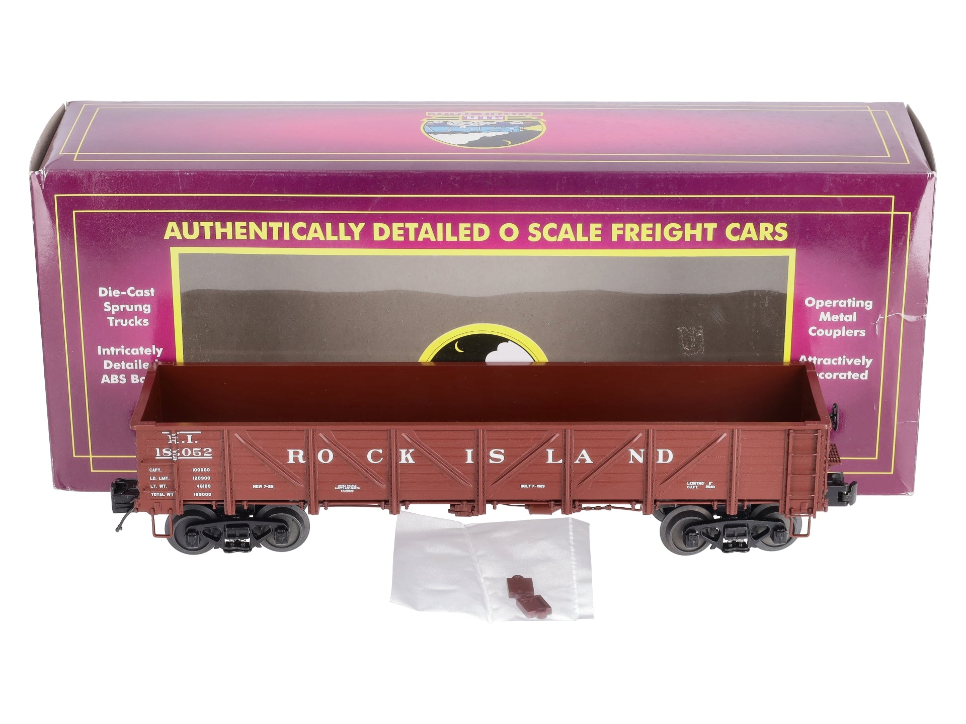 MTH 20-98087 Rock Island 50 Ton Drop Bottom Gondola #185097
