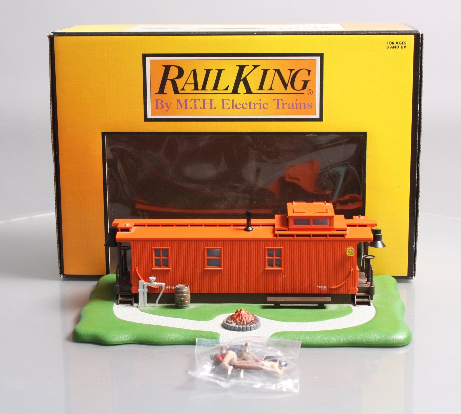 MTH 30-90013 O Scale Orange Yard Work Office with Operating Fire