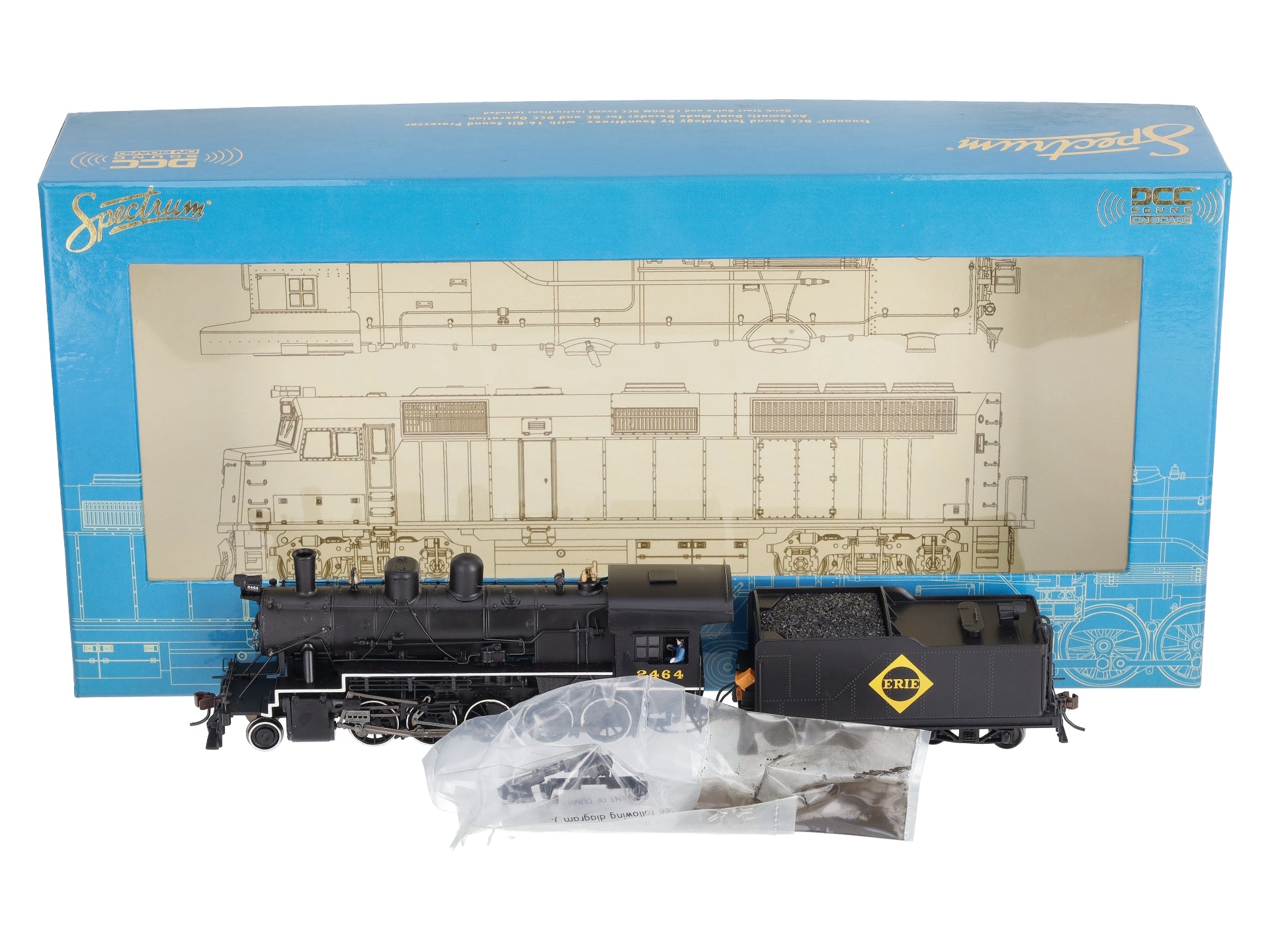 Spectrum 84307 HO Erie 2-10-0 Steam Locomotive & Tender #2464 w/DCC & Sound