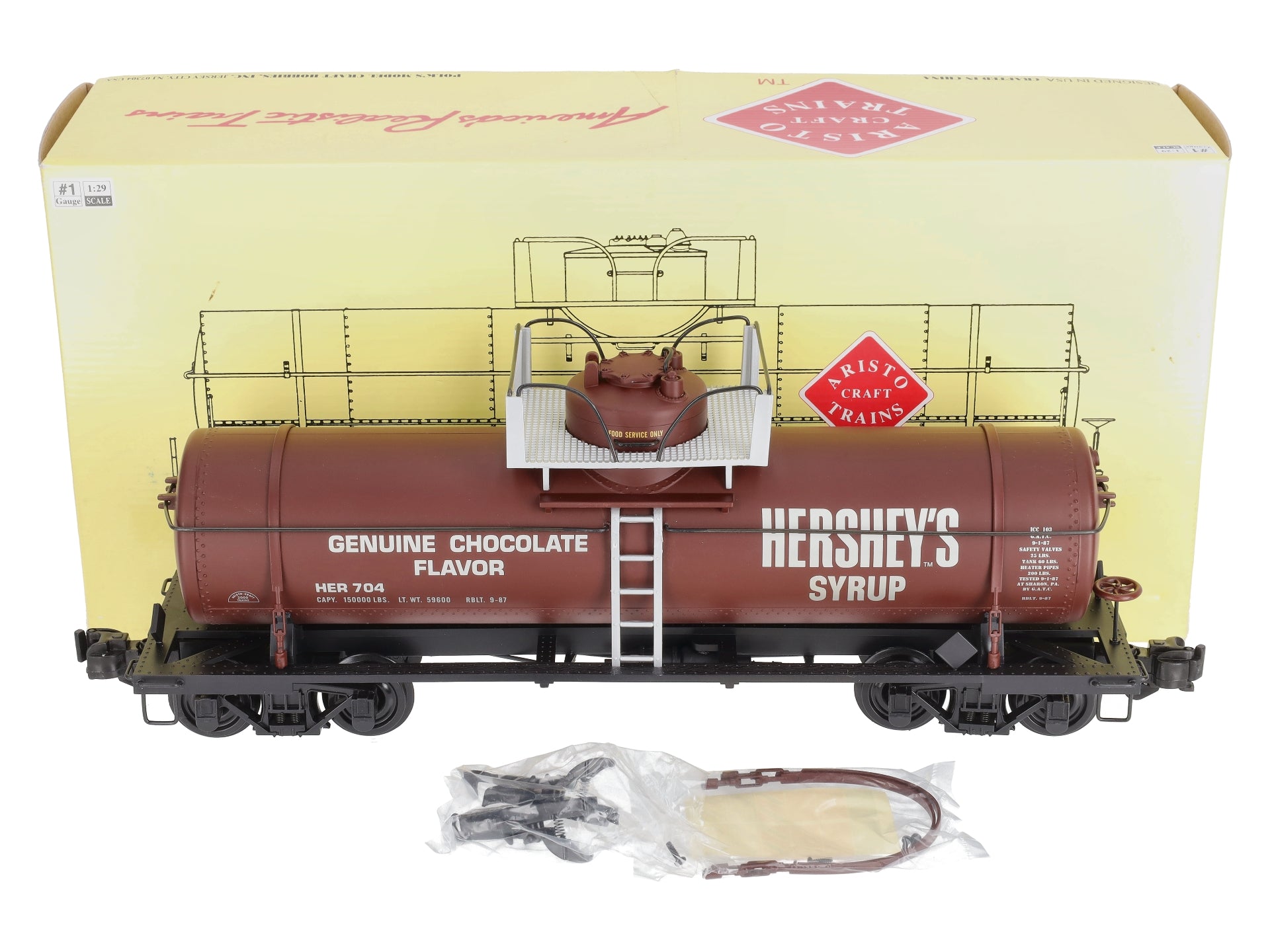 Aristo-Craft 41330 G Gauge Hershey Syrup Single Dome Tank Car