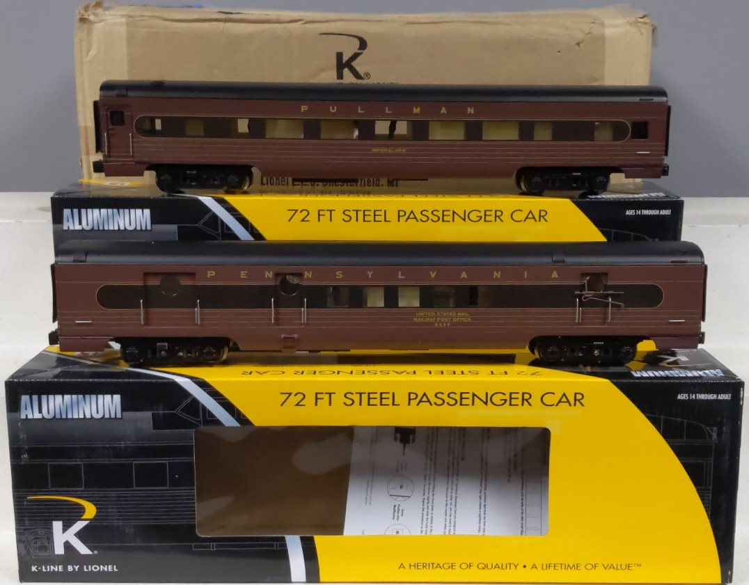 Lionel 6-22420 O PRR Broadway Limited 18" Aluminum Passenger Cars (Set of 2)