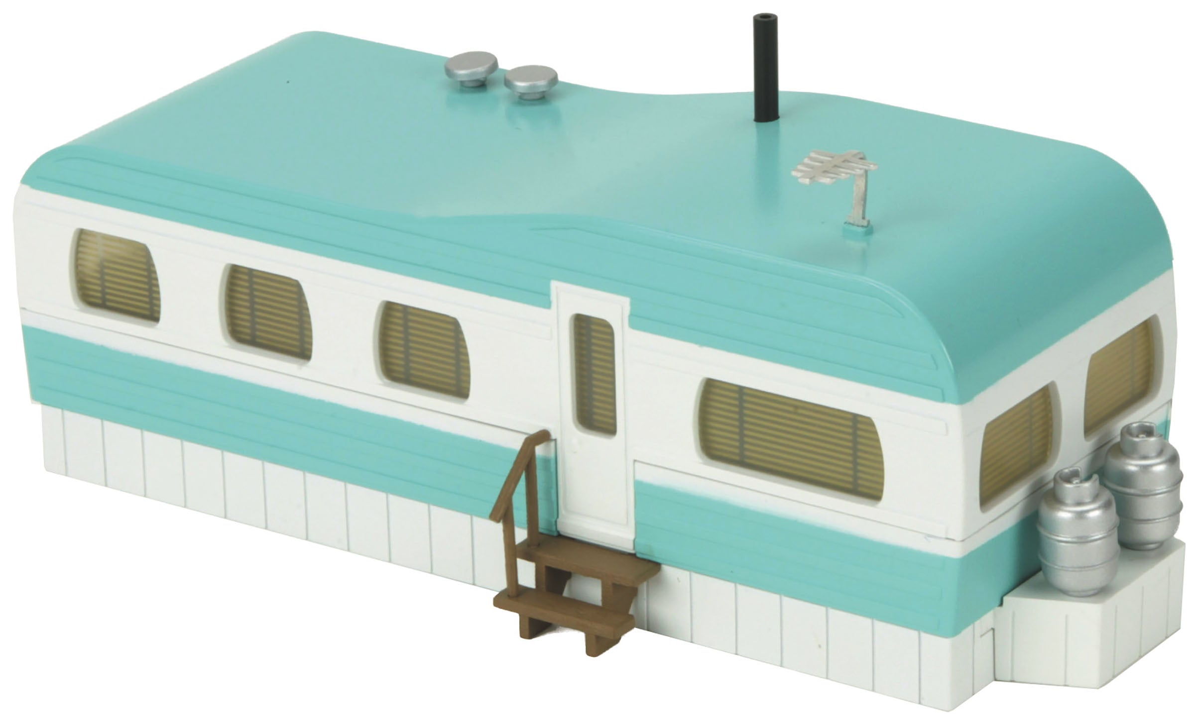 MTH 30-90531 O Gauge Stainless Mobile Home Turquoise