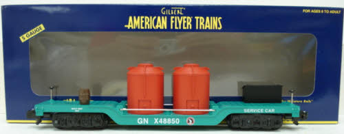 American Flyer 6-48550 S Gauge GN Depressed Center Service Car #48850