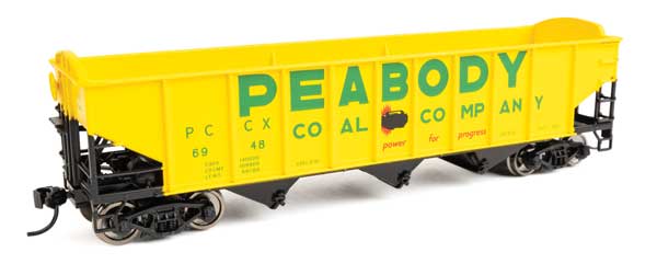 Walthers Mainline 910-56717 HO Scale 70-Ton AAR Hopper RTR Peabody #6948