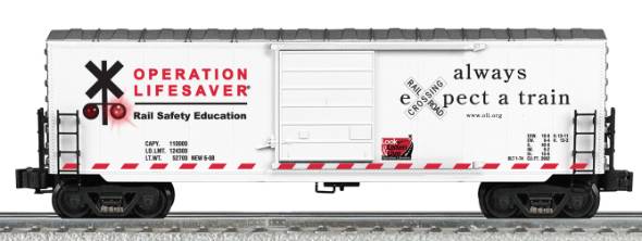 Lionel 6-22562 O Gauge Operation Lifesaver Boxcar w/ Flashing Lights