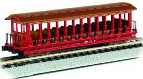 Bachmann 19399 N Painted & Unlettered Jackson Sharp Exc. Car (Red, Silver)