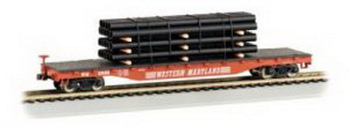 Bachmann 18978 N Western Maryland Flatcar w/Pipes