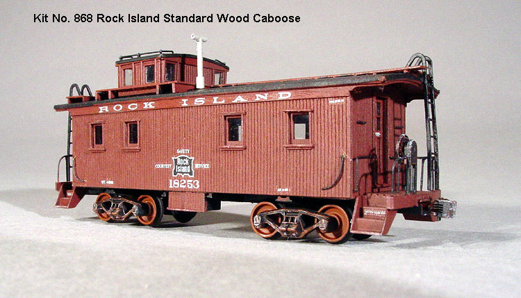 American Model Builders 868 Laser Art Rock Island Standard Caboose HO Scale Kit