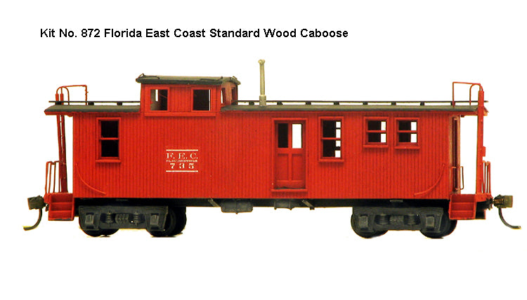 American Model Builders 872 Laser Art Florida East Coast Caboose HO Scale Kit