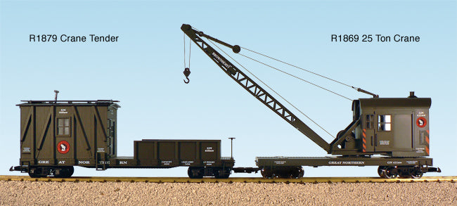 USA Trains 1869 G Great Northern 25-Ton Crane Metal Wheels