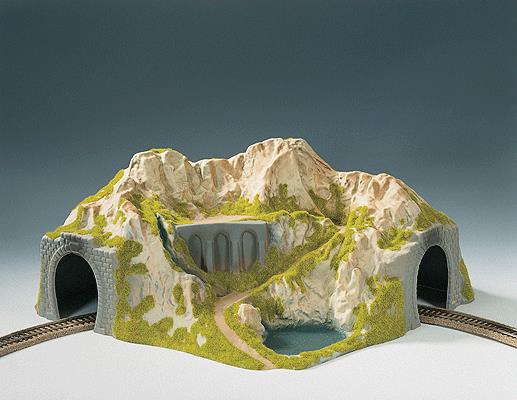 Noch 05130 HO Corner Tunnel Single Track Curved 7.9" High