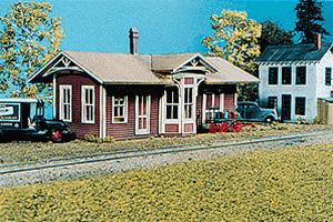 American Model Builders 638 Laser Art Springfield Depot N Scale Kit 3x1.25x1.25
