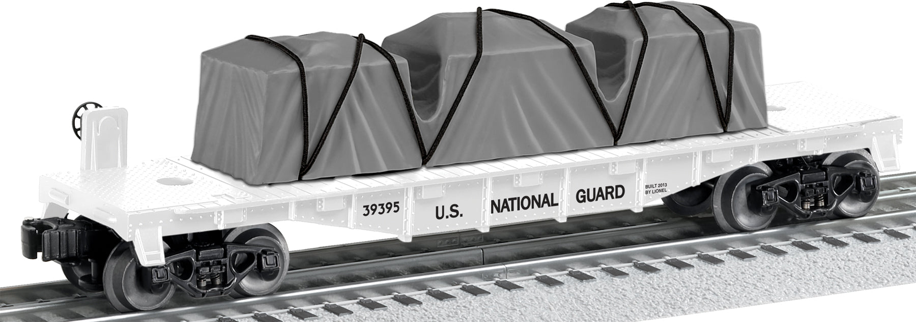 Lionel 6-39395 O USA National Guard Flatcar w/ Tarped Load