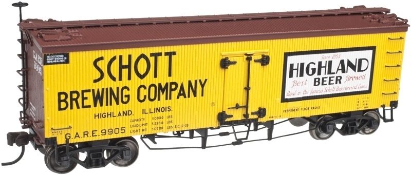 Atlas 20002711 HO Schott Brewing Company 36' Wood Reefer #9905