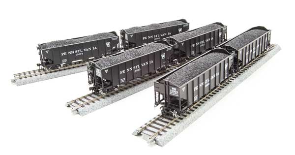 Broadway Limited 3117 N PRR N&W Class H2A 3-Bay Hopper w/Load Set B (Pack of 6)