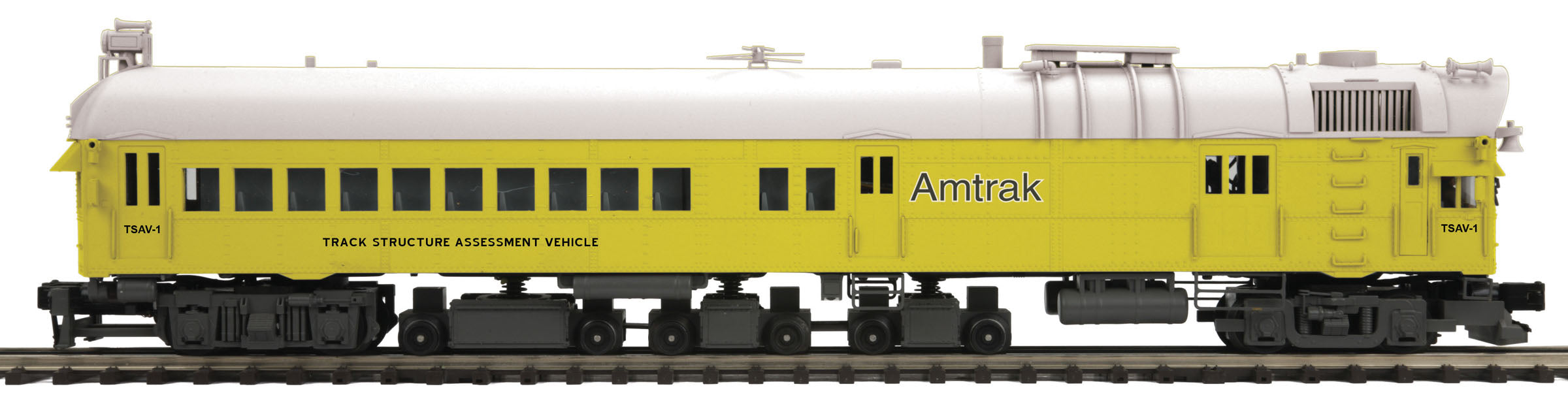 MTH 20-20337-1 Amtrak DC3 Rail Inspection Car w/Proto-Sound 3.0 #TSAV-1