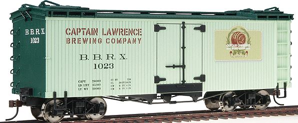 Bachmann 27481 On30 Captain Lawrence Brew Pub Billboard Reefer #1023
