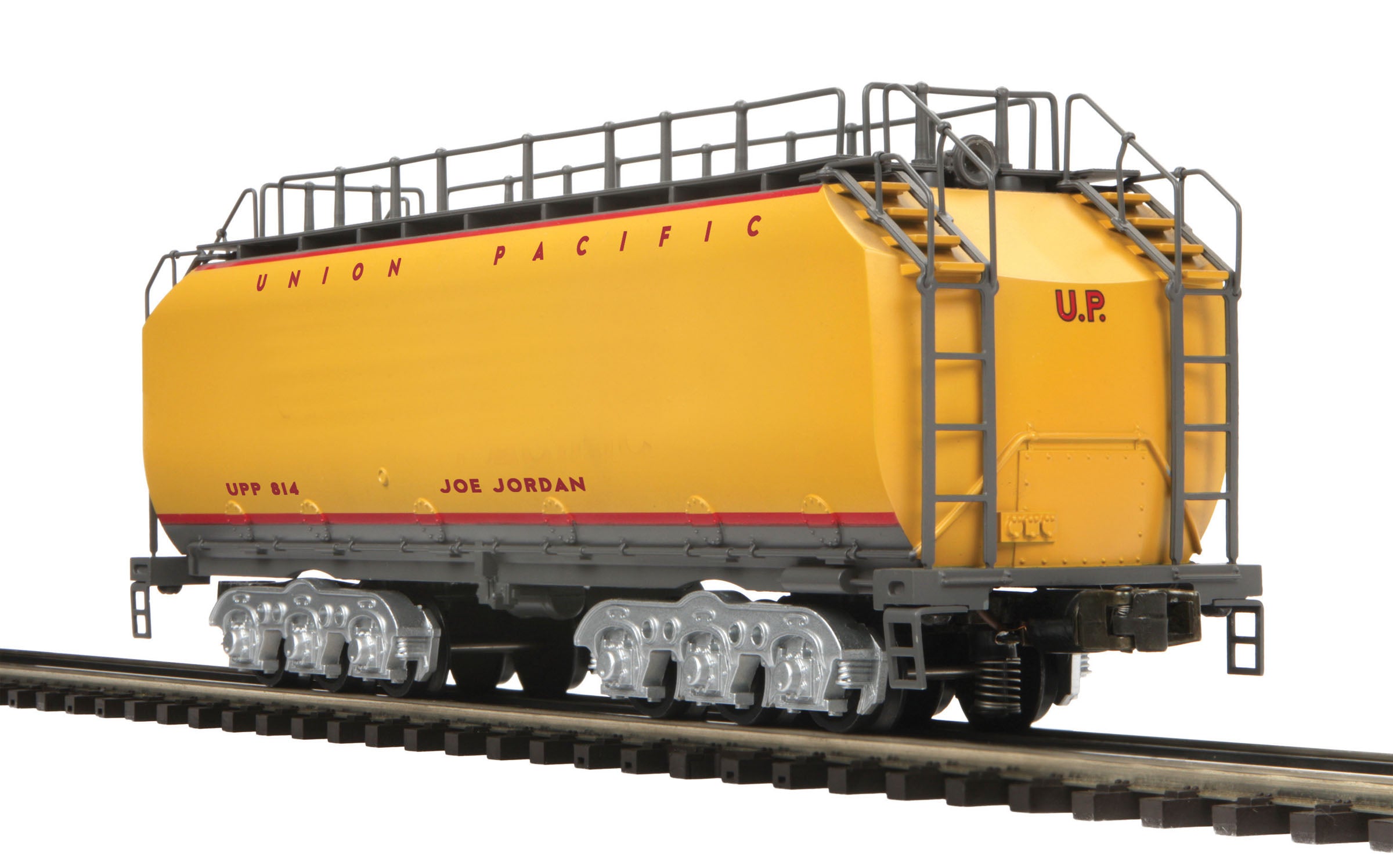 MTH 20-3559 O Union Pacific "Joe Jordan" Water Tender 3-Rail w/ Hi-Rail #814