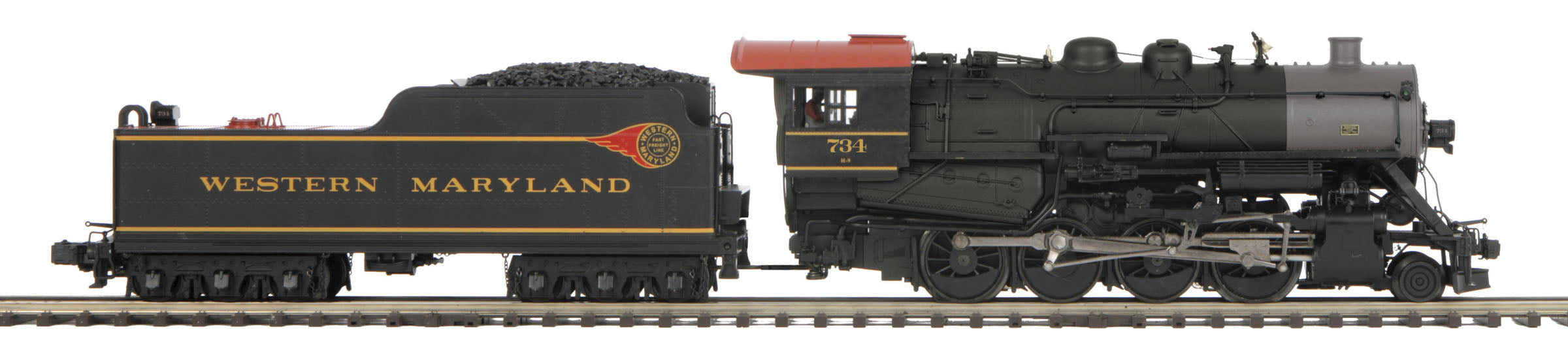 MTH 22-3562-2 Western Maryland 2-8-0 H-9 Consolidation Steam Engine #734