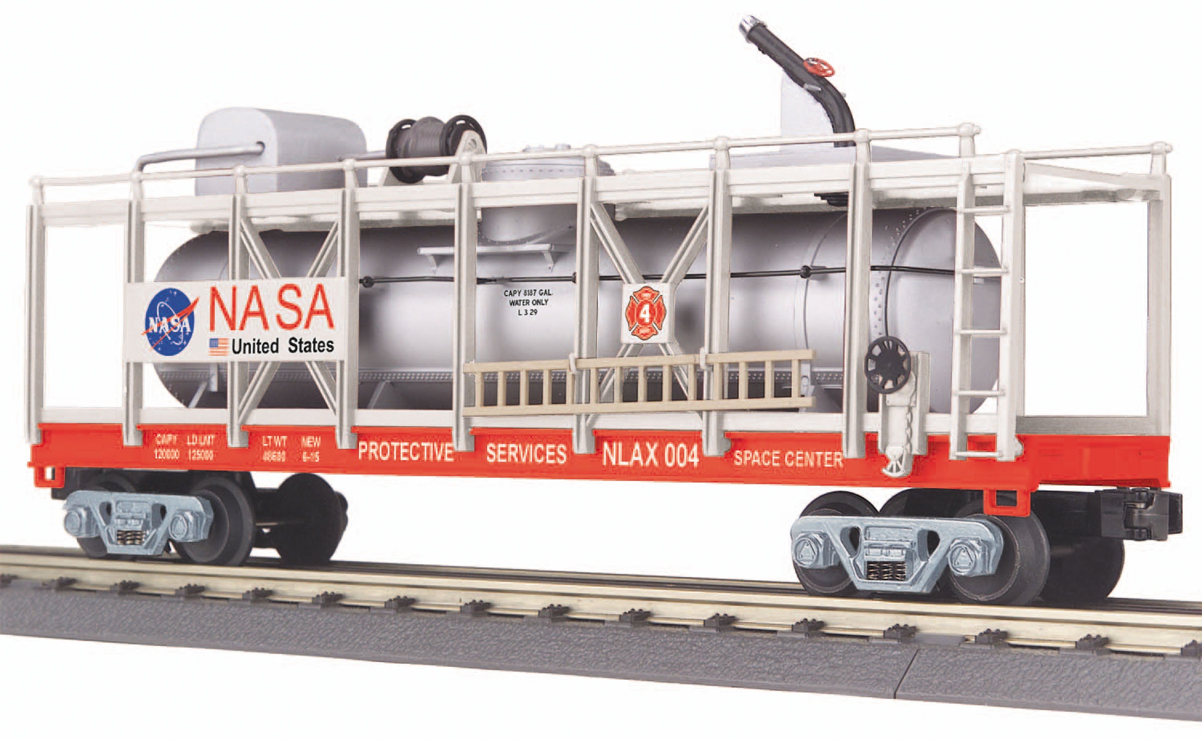 MTH 30-79490 O NASA NLAX Fire Car - 3-Rail