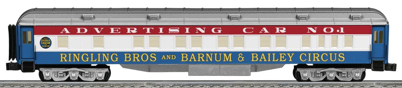 Lionel 6-22513 O Ringling Bros. 1938-46 18" Heavyweight Advertising Car