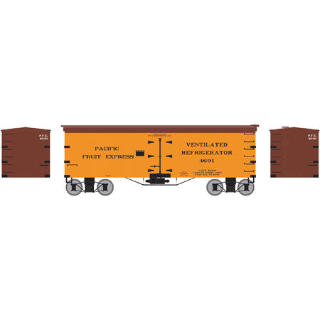 Roundhouse 85543 HO Pacific Fruit Express 36' Old Time Wood Reefer #4691
