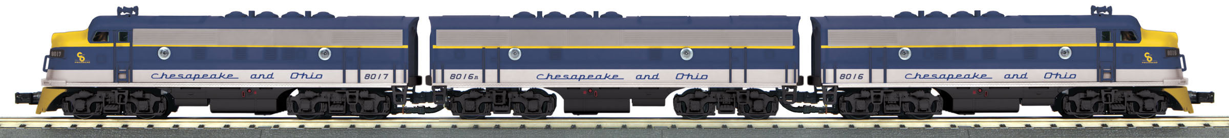 MTH 30-20350-1 C&O F-3 ABA Diesel Engine Set w/PS 3.0 #8016/8016a/8017