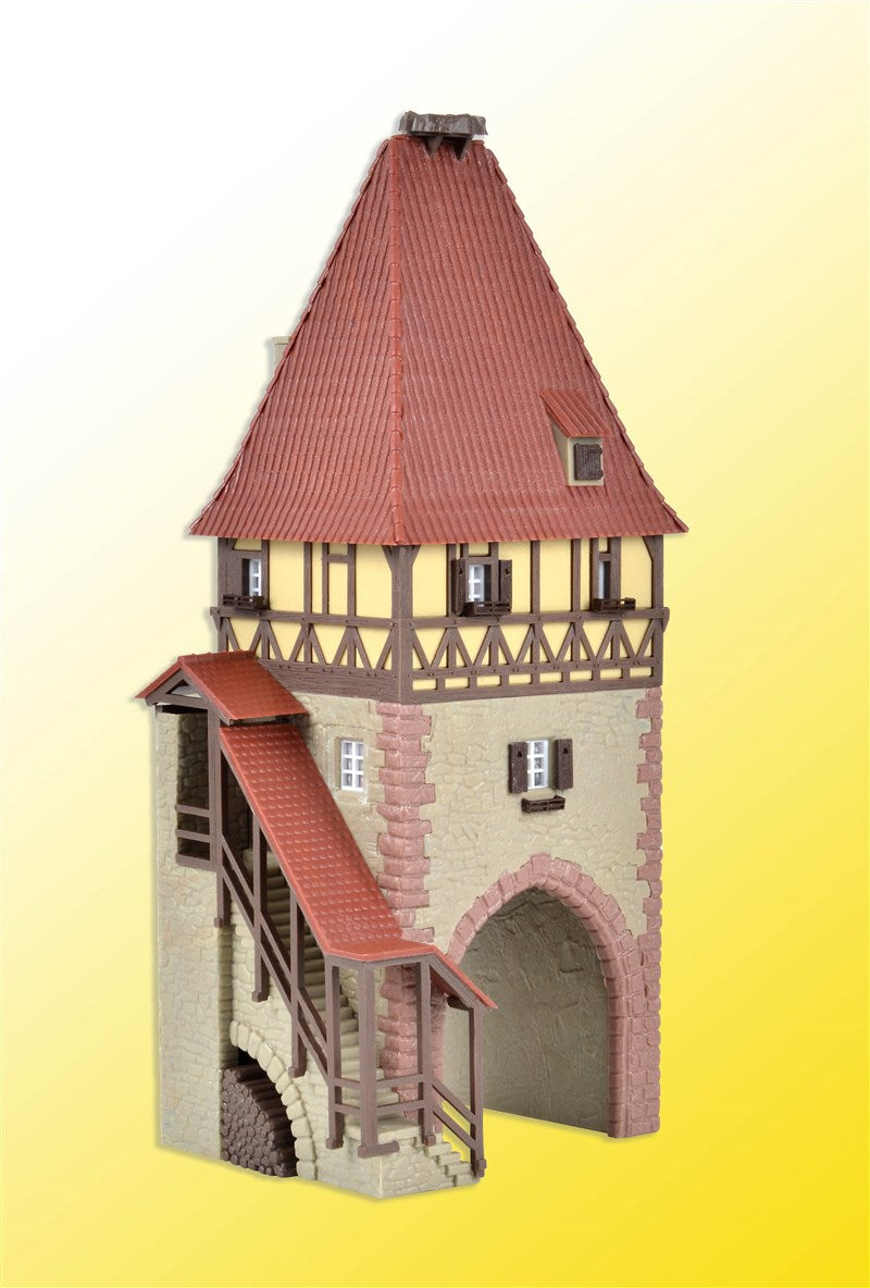 Kibri B-8470 HO Timber Framed Tower with Gate Building Kit