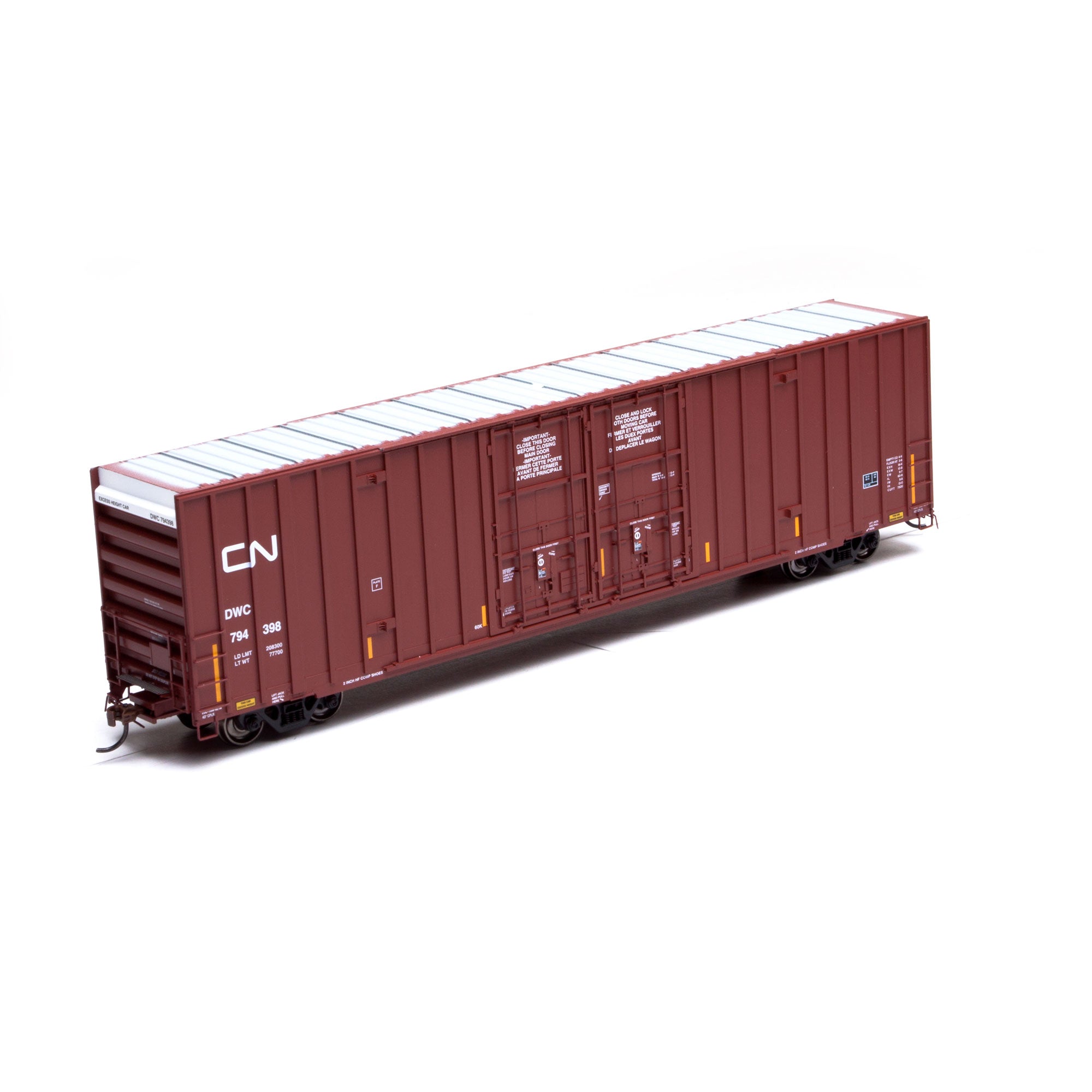 Athearn 75040 HO CN/DWC 60' Gunderson Double Door Hi-Cube Boxcar RTR #794398