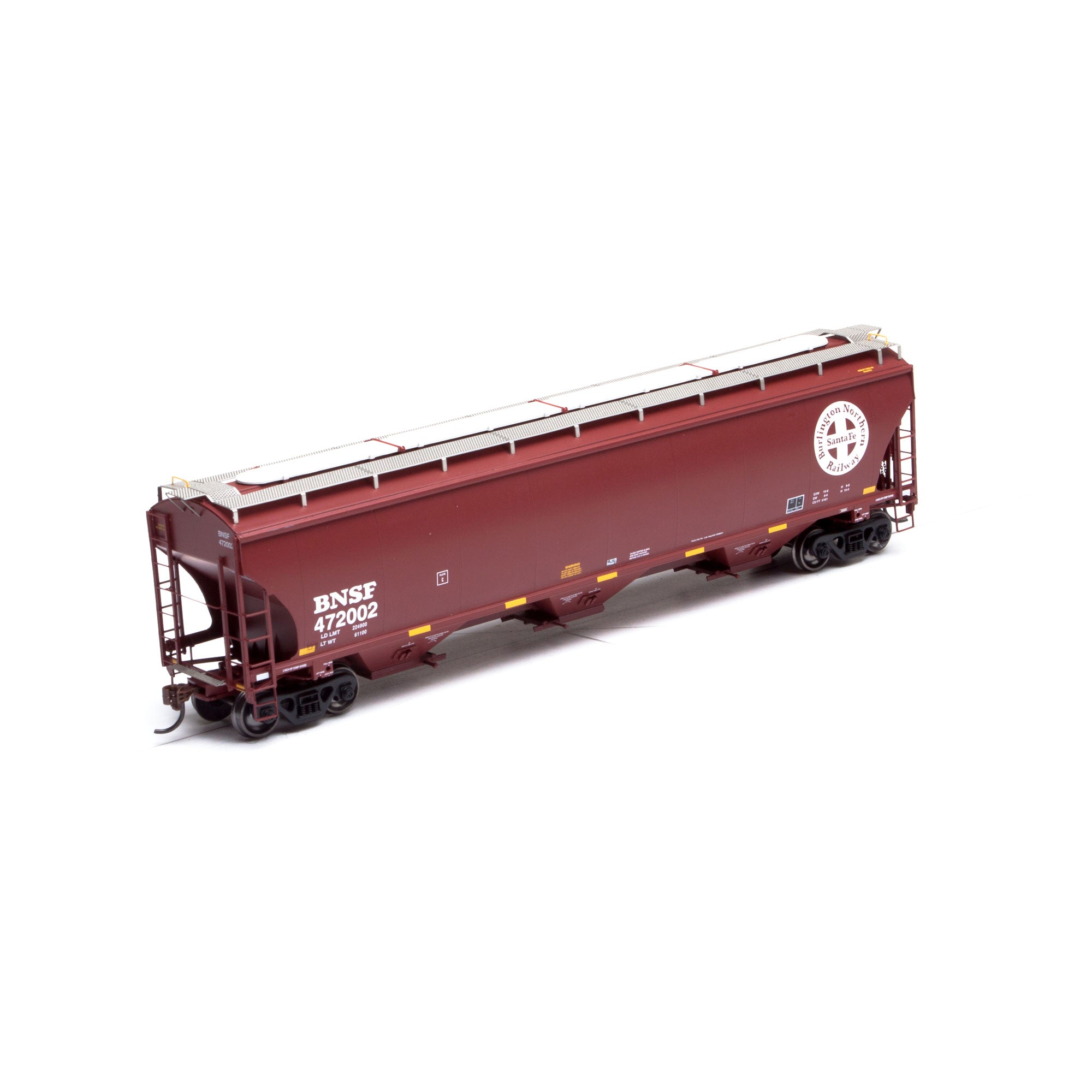 Athearn 89589 HO BNSF Trinity 3-Bay Covered Hopper RTR #472002