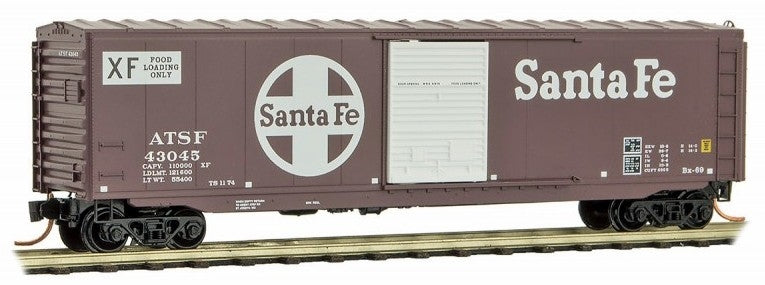 Micro-Trains 07700260 N ATSF 50' Standard Single Door Boxcar #43045
